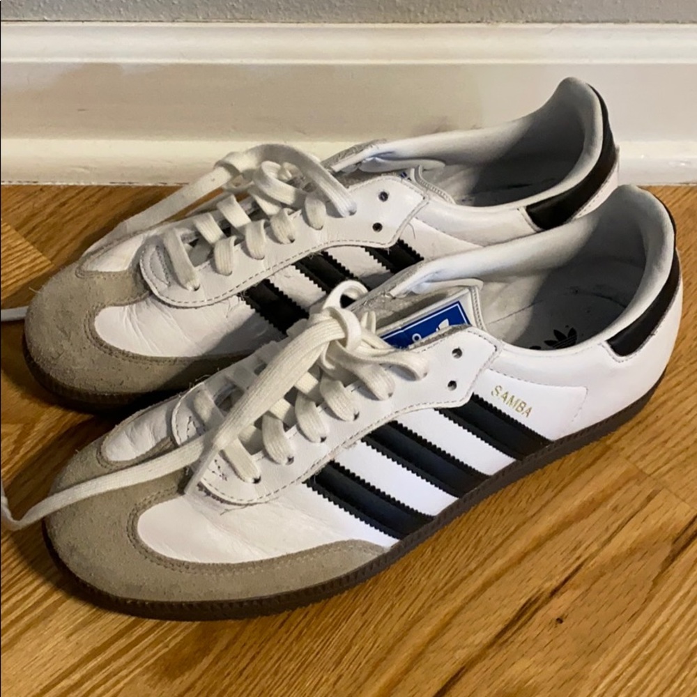 adidas white samba og, size 7.5